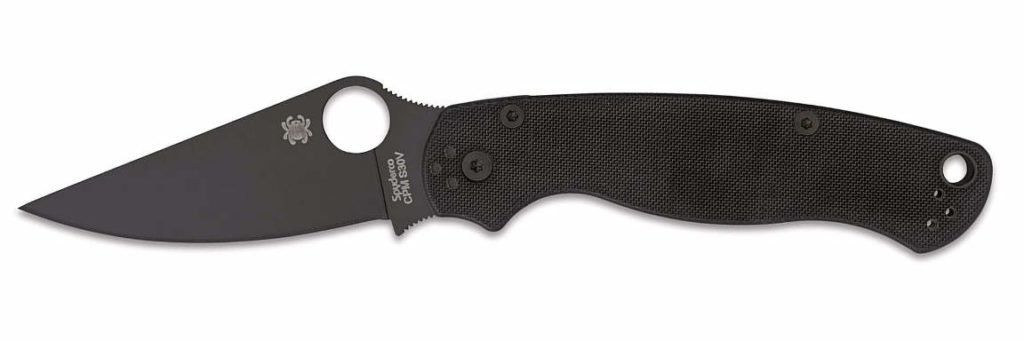 Spyderco-ParaMilitary-2-S30V-g10-C81GPBK2-schwarz-gerade-1152x384