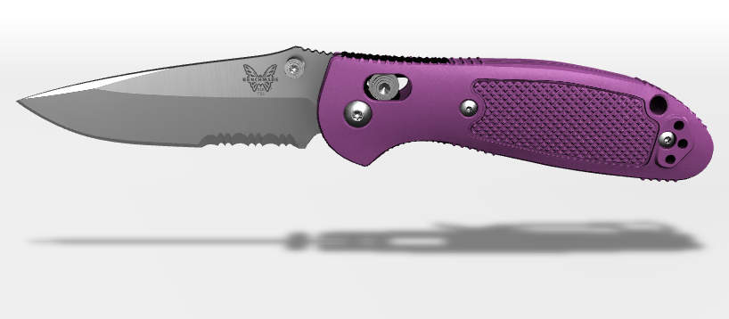 Benchmade-555-1-Mini-GRIPTILIAN-20CV-Nylon-lila-drop-point-satin